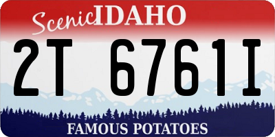 ID license plate 2T6761I