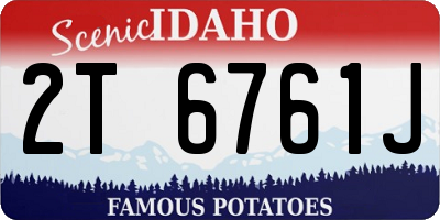 ID license plate 2T6761J