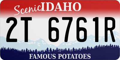 ID license plate 2T6761R