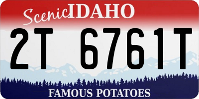 ID license plate 2T6761T