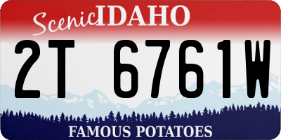 ID license plate 2T6761W