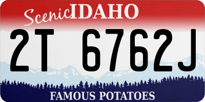 ID license plate 2T6762J