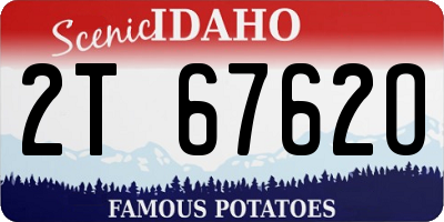 ID license plate 2T6762O