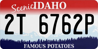ID license plate 2T6762P