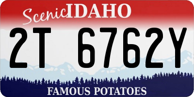 ID license plate 2T6762Y
