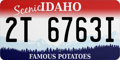 ID license plate 2T6763I