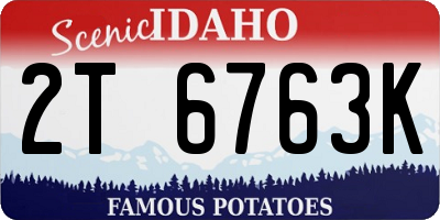 ID license plate 2T6763K