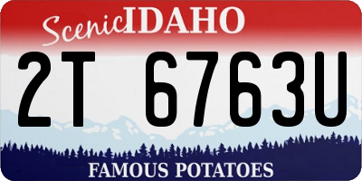 ID license plate 2T6763U