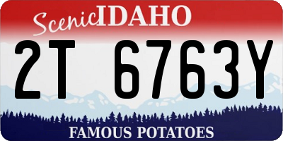 ID license plate 2T6763Y