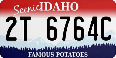 ID license plate 2T6764C