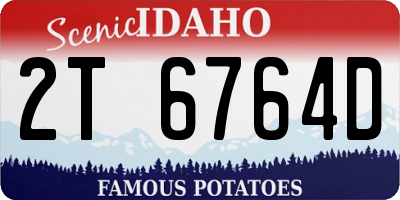 ID license plate 2T6764D