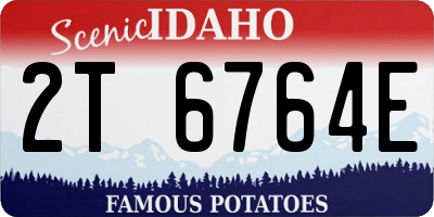 ID license plate 2T6764E
