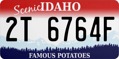 ID license plate 2T6764F