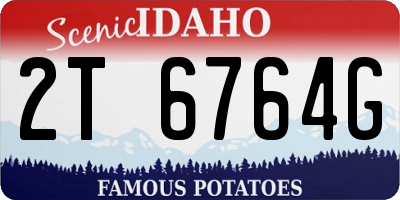 ID license plate 2T6764G