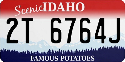 ID license plate 2T6764J