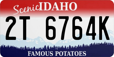 ID license plate 2T6764K