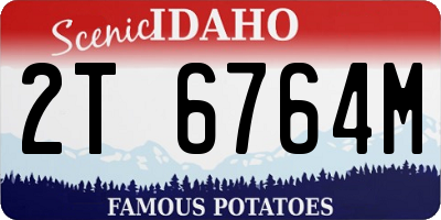 ID license plate 2T6764M