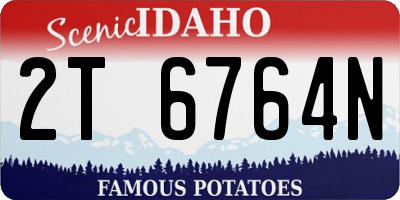 ID license plate 2T6764N