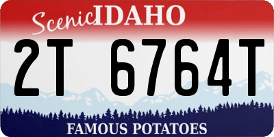 ID license plate 2T6764T
