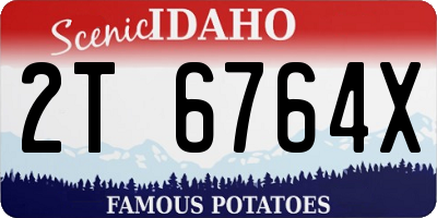 ID license plate 2T6764X