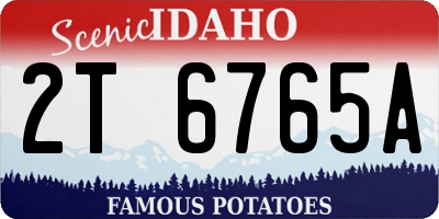ID license plate 2T6765A