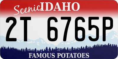 ID license plate 2T6765P
