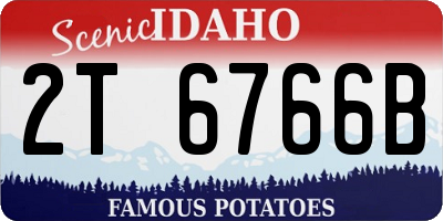 ID license plate 2T6766B