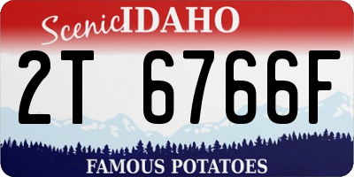 ID license plate 2T6766F