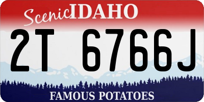ID license plate 2T6766J