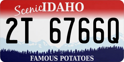 ID license plate 2T6766Q
