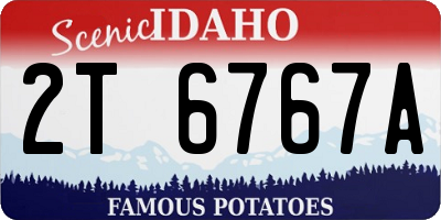 ID license plate 2T6767A