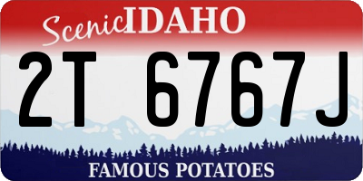 ID license plate 2T6767J