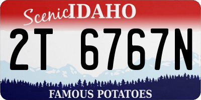 ID license plate 2T6767N