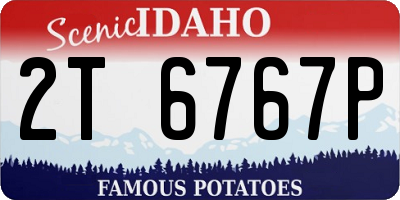 ID license plate 2T6767P
