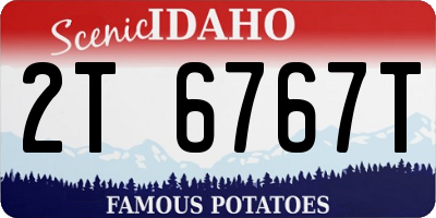 ID license plate 2T6767T
