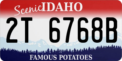 ID license plate 2T6768B