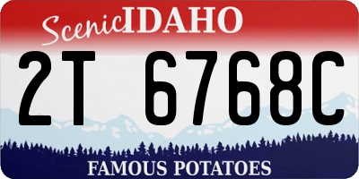 ID license plate 2T6768C