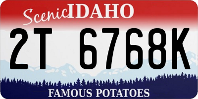ID license plate 2T6768K