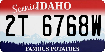 ID license plate 2T6768W