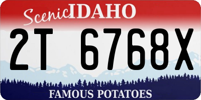 ID license plate 2T6768X