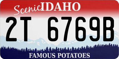 ID license plate 2T6769B