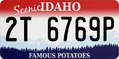 ID license plate 2T6769P