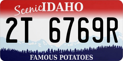 ID license plate 2T6769R