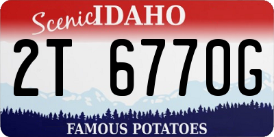 ID license plate 2T6770G