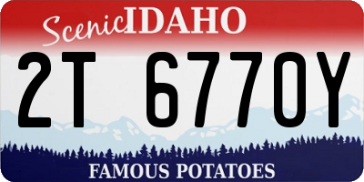 ID license plate 2T6770Y