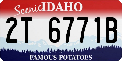 ID license plate 2T6771B