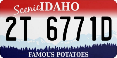 ID license plate 2T6771D