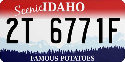ID license plate 2T6771F