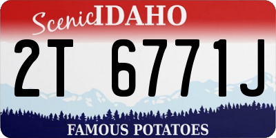 ID license plate 2T6771J