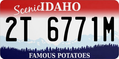 ID license plate 2T6771M